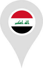 Iraqi Flag Location Pin