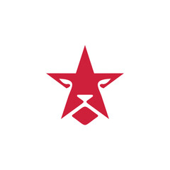 star lion simple sleek geometric creative modern logo design