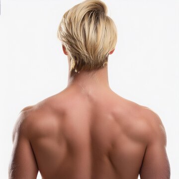 筋肉質なボディビルダーの男性