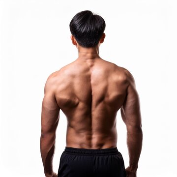 筋肉質なボディビルダーの男性