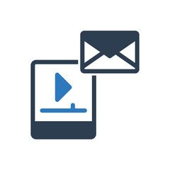 Video Email Icon Sign Symbol