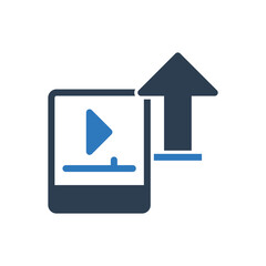 Video Upload Icon Sign Symbol