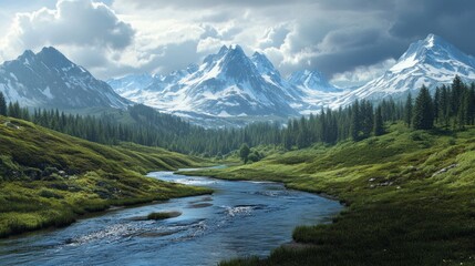 Serene Mountain Landscape - Stunning Nature Photography 1