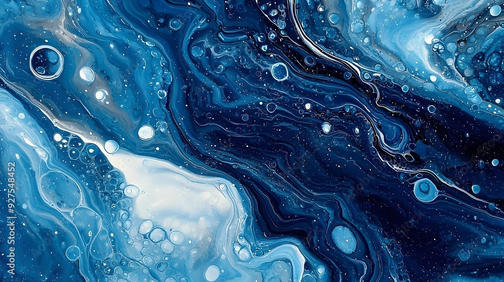 Poster captivating abstract fluid art with swirling vibrant colors and patterns