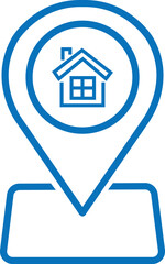 home location icon. store location vector