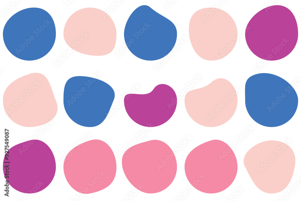 Poster blob shape organic, vector illustration set. collection from abstract forms for design and paint. li