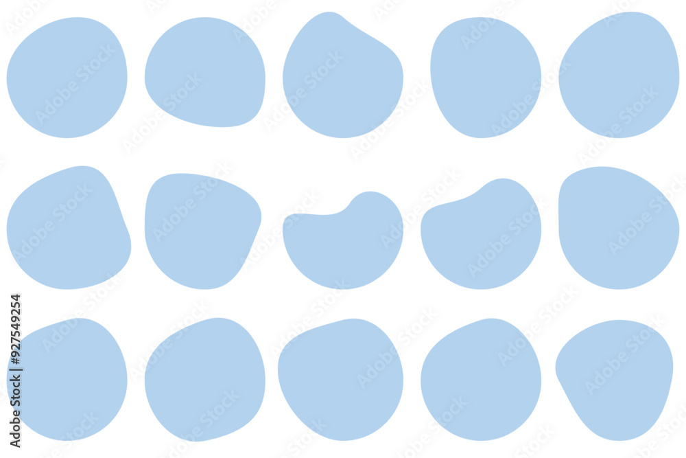 Poster blob shape organic, vector illustration set. collection from abstract forms for design and paint. li