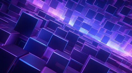 Fototapeta premium 3d rendering of purple and blue abstract geometric background. Scene for advertising, technology, showcase, banner, game, sport, cosmetic, business, metaverse. Sci-Fi Illustration. Product display