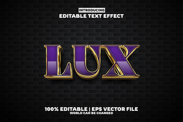 Lux editable text effect in new modern trend style
