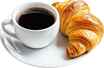 cup of coffee and croissant