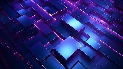 Fototapeta premium 3d rendering of purple and blue abstract geometric background. Scene for advertising, technology, showcase, banner, game, sport, cosmetic, business, metaverse. Sci-Fi Illustration. Product display