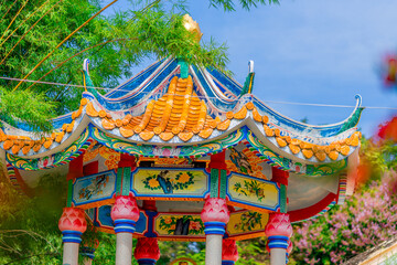 Fototapeta premium Wallpaper from the top of the mountain, overlooking the panorama, with the wind blowing all the time, fresh air, is a viewpoint that adventurers regularly visit.