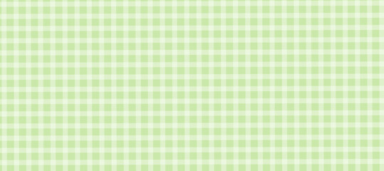 Green and white plaid fabric texture background	