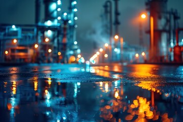 Obraz premium Rainy City Lights