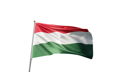 Flag of Hungary on a transparent background, png, flag on a flag pole waving in the wind, european country, national symbol of Hungary, hungarian, picture of a flag	
