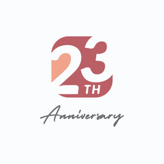 23 Th Anniversary Celebration Vector Template Design Illustration
