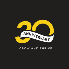 30 Th Anniversary Celebration Vector Template Design Illustration