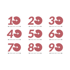 Anniversary Celebration Set Vector Template Design Illustration