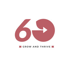 60 Th Anniversary Celebration Vector Template Design Illustration