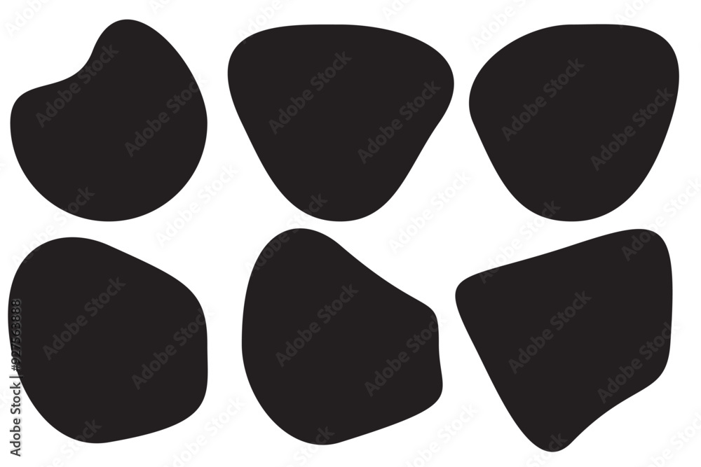 Poster modern liquid irregular blob shape abstract elements graphic flat style design fluid vector illustra