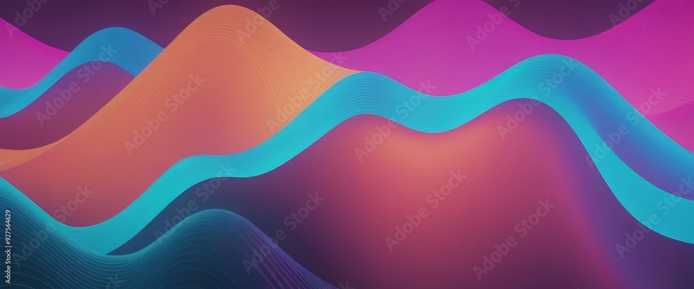 Poster abstract background with colorful waves