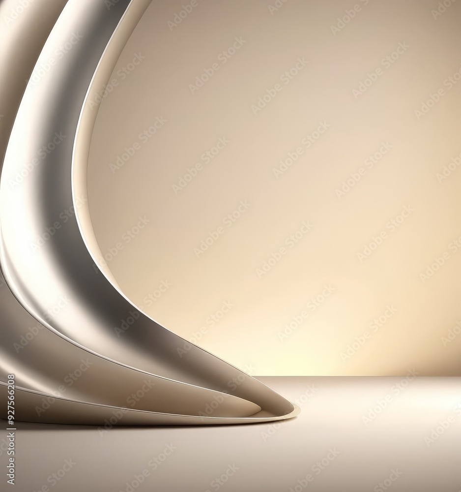 Poster white and gray abstract background with curved curve