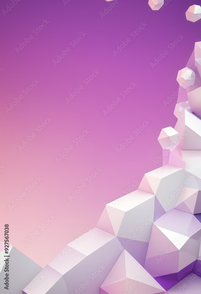 Poster abstract geometric background with 3d shapes