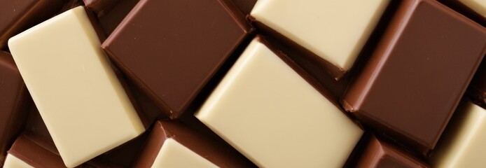 close up chocolate squares