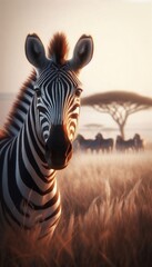 Fototapeta premium zebra in the wild