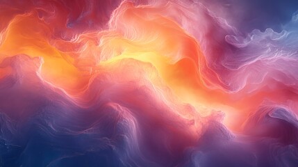 Obraz premium Abstract colorful background with swirls and lines in a purple, orange and yellow color scheme.