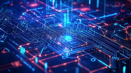 Obraz premium Innovative Futuristic Financial Technology Interface with Seamless Digital Currency Exchange