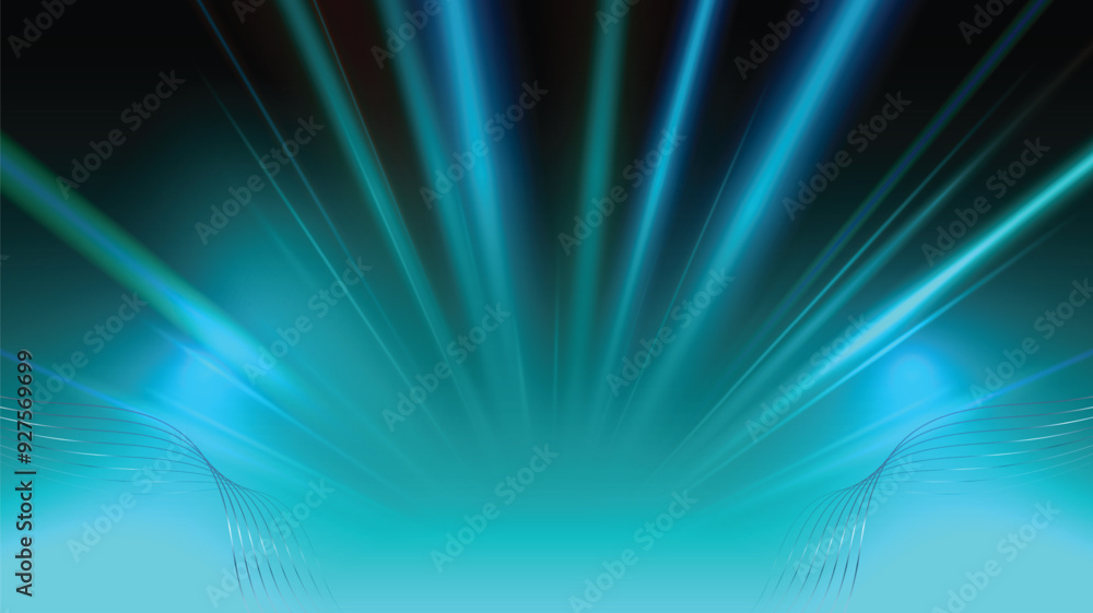 Poster abstract background light showcase futuristic with scenic lights technology user interface blue vect
