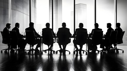 Formal Executive Board Meeting in Corporate Environment for High-Level Decision-Making