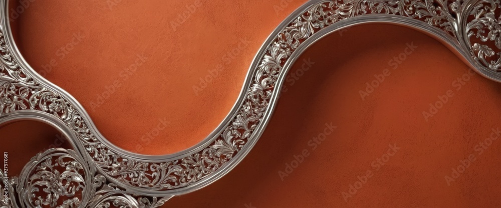 Poster mirror with decorative design on it