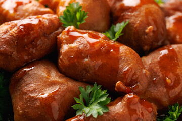Sweet and Sour Chicken Balls. Take away food