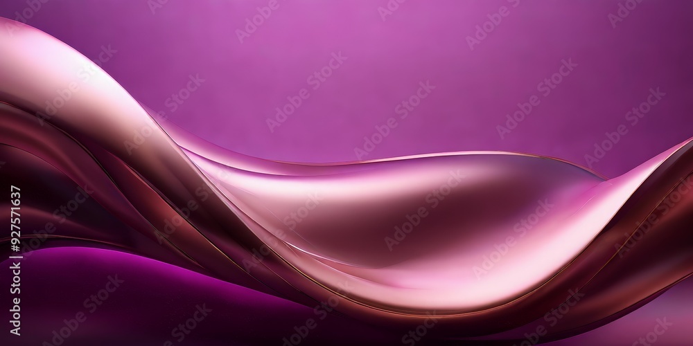 Poster purple background with flowing wave