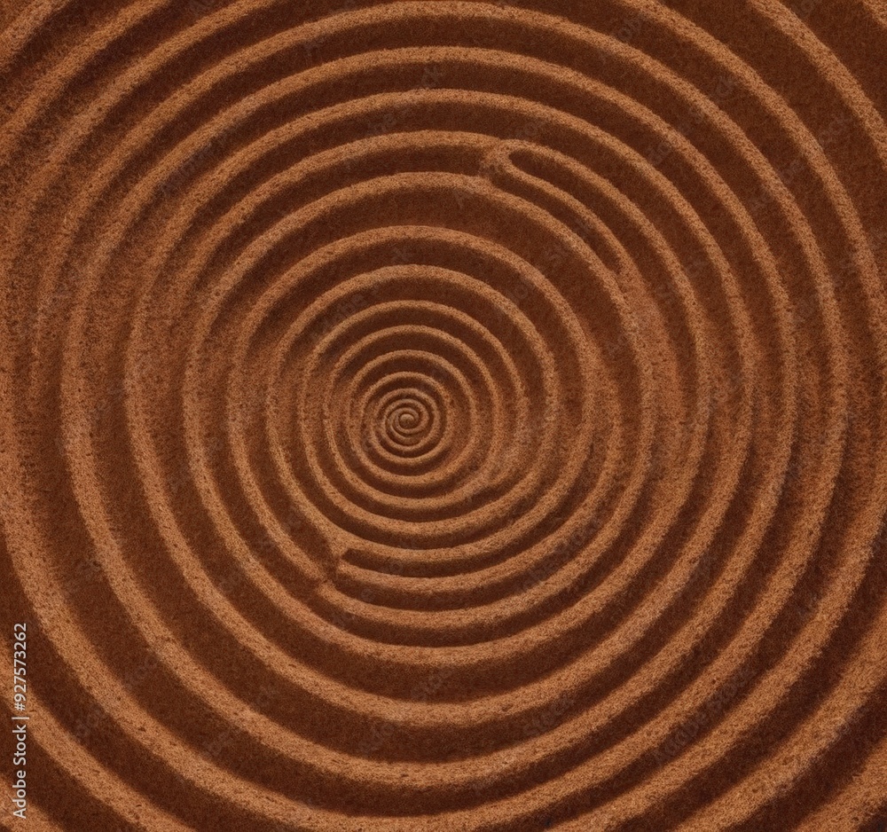 Poster circular pattern made from tree stump