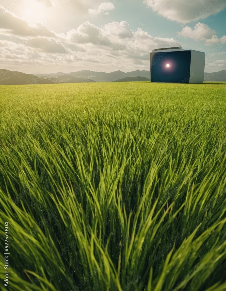 Aufkleber computer in the middle field