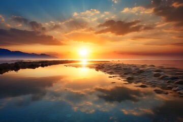 Obraz premium sunset over the sea
