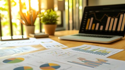Strategic Planning Session with Financial Data Visualization and Analytical Discussion