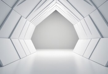 Fototapeta premium abstract white 3d interior with light and shadows