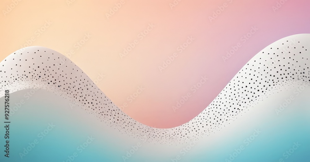 Aufkleber abstract background with white waves and dots