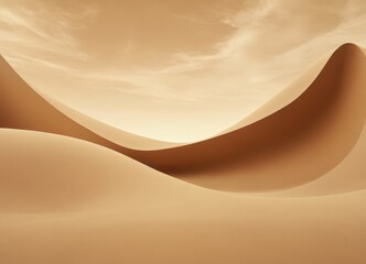 desert scene with sand dunes and clouds