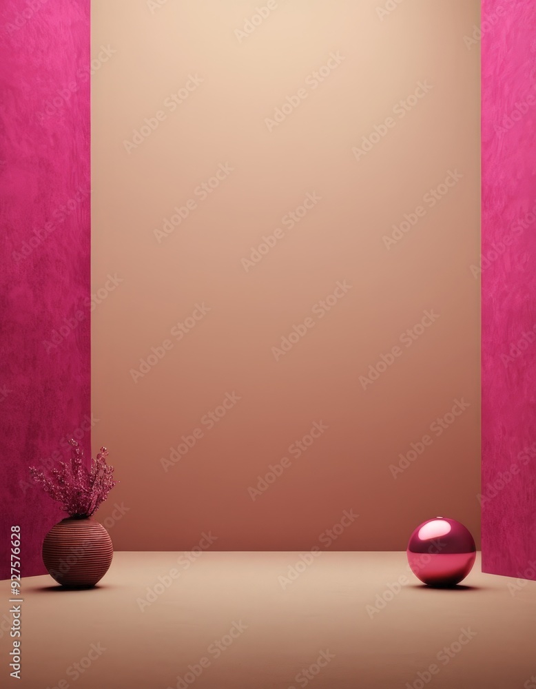 Poster vase with flower in it on table