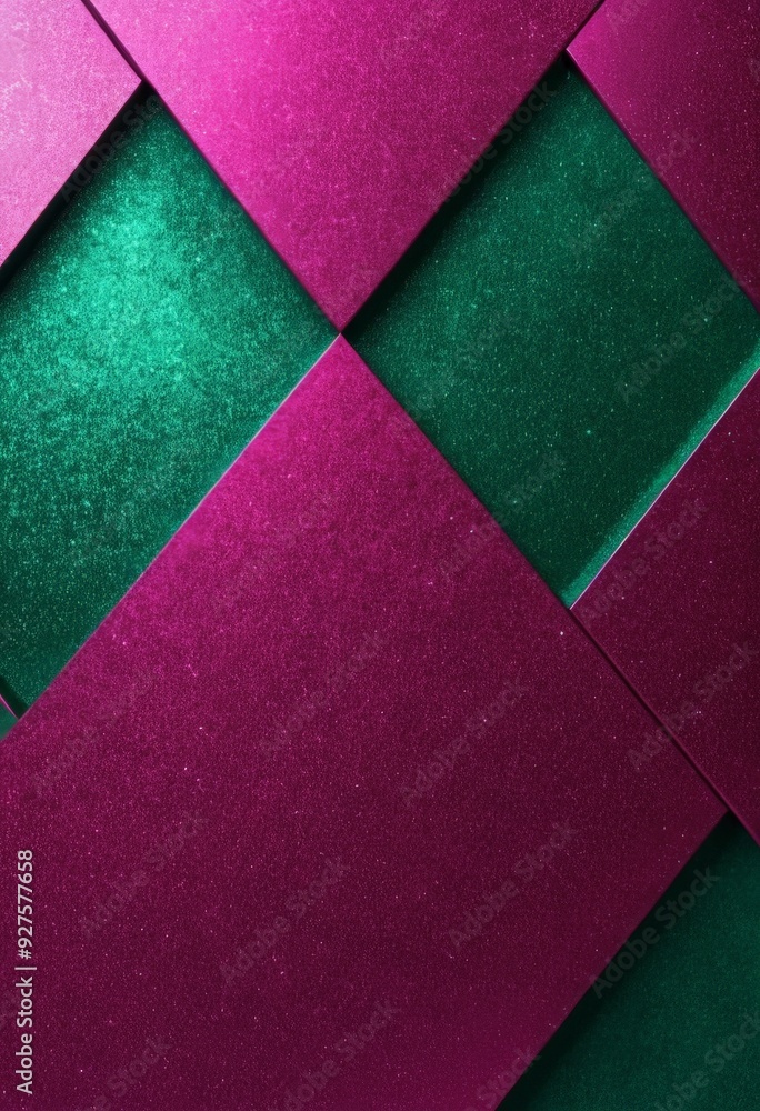 Aufkleber dark green and pink background with diagonal pattern