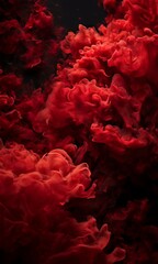 red smoke on black background
