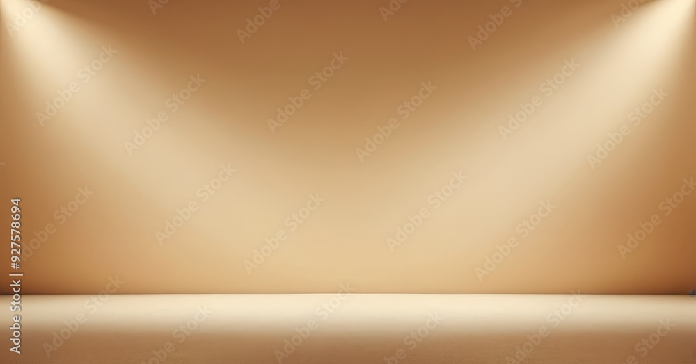 Poster empty room with spotlights and floor