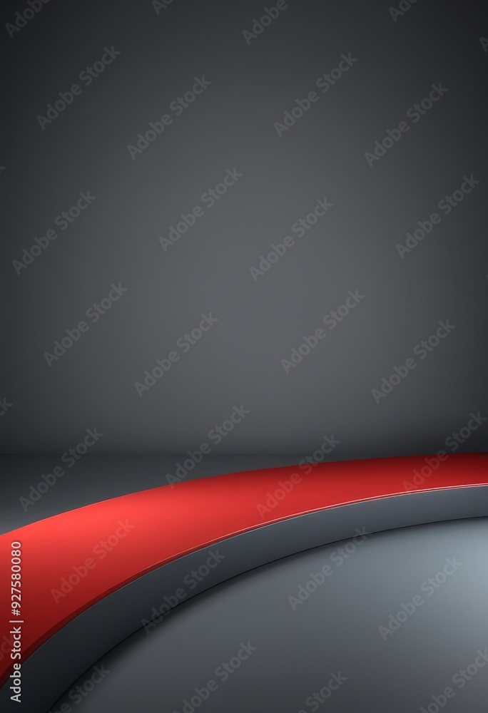 Aufkleber red and black background with curved curve