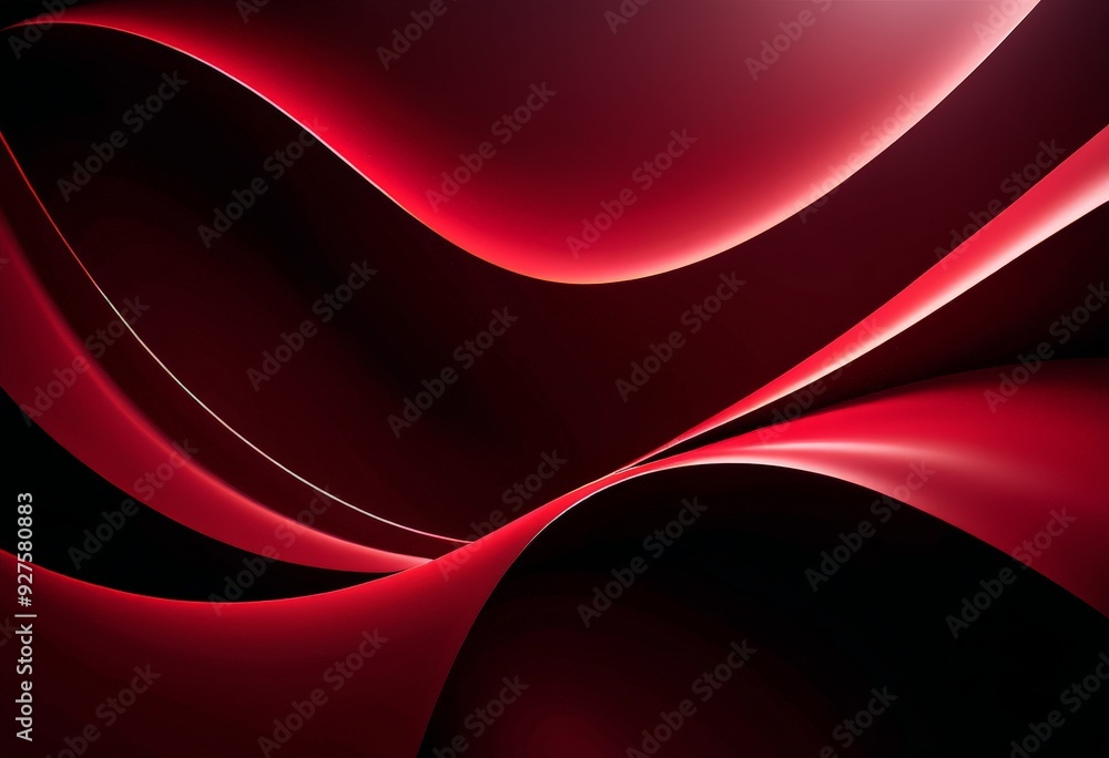 Aufkleber red and black background with curved curve