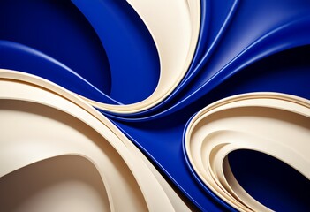 blue and white background with curved design